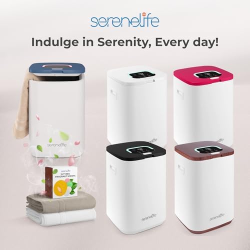 SereneLife Towel Warmer Bucket With Timer - 23L 2 Towels Blue