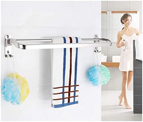 ALDEPO Towel Rail Shelf - 50Cm Wall Mounted Stainless Steel Towel Rack