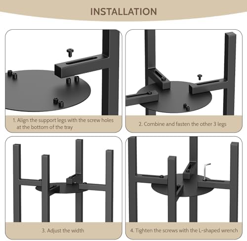 Keenray Adjustable Towel Warmer Stand with Trays Heavy Duty Black
