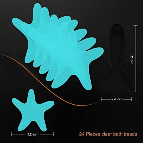 Secopad Anti-Slip Shower Stickers 24PCS Blue