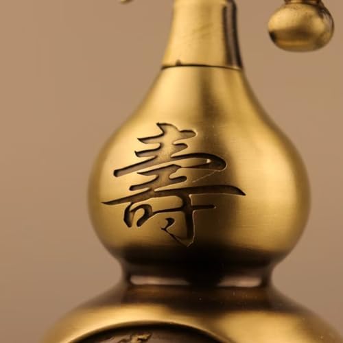 Julrybox Brass Gourd Feng Shui Charm Sculpture