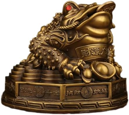 Usoway Pure Brass Golden Toad Sculpture
