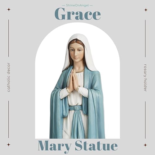 Our Lady of Grace 11 Inch Statue Rosary Holder