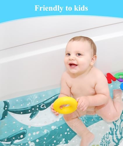 Secopad Baby Bath Mat with Suction Cups and Drain Holes 1