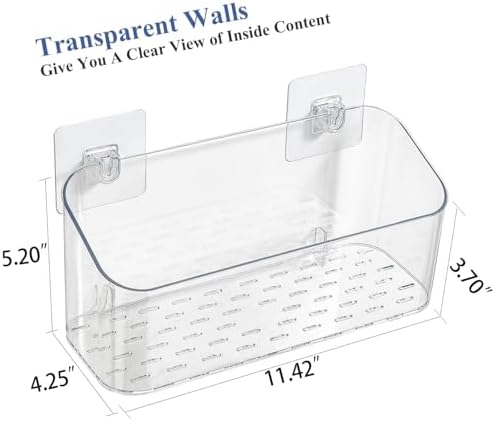 UNIKON Clear Bath Toy Storage Organizer 2 Pack