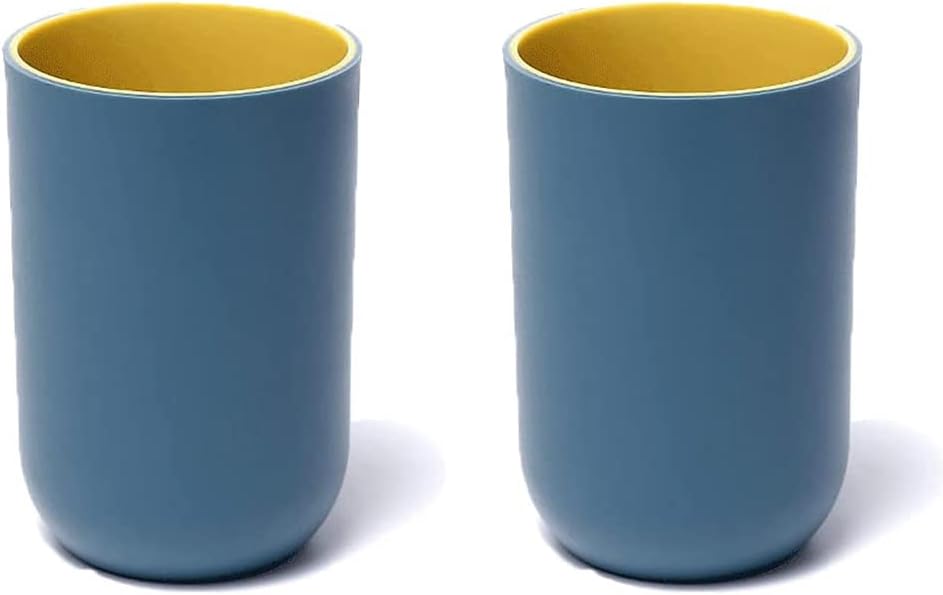 RabyLeo 105oz Unbreakable Reusable Tumbler Set of 2 Navy Blue