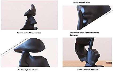 NEWQZ Creative Abstract Man Statue Sculptures Black
