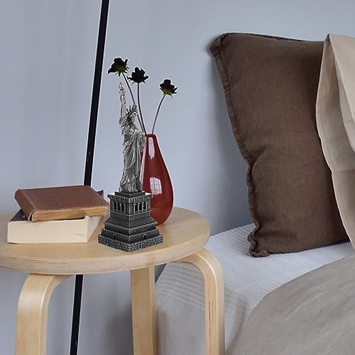 Gray Metal Statue Figurine New York City Landmark Decor