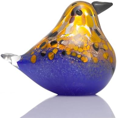 Handmade Blown Glass Bird Figurine Home Decor