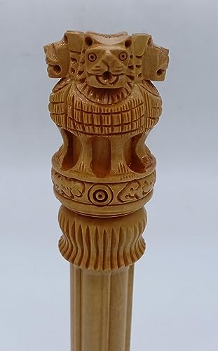 Wooden Ashoka Pillar 8 Inch Desk Table Decoration