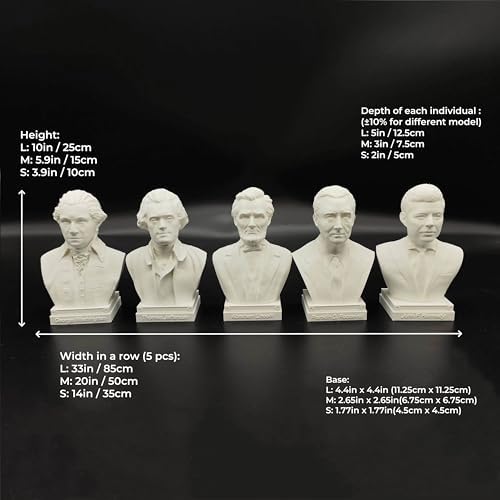 US President Founding Fathers Bust Sculptures Set of 5