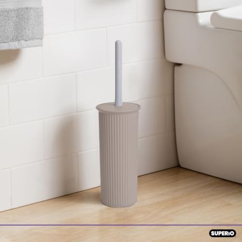Superio Decorative Toilet Brush Set Taupe 2 Pack