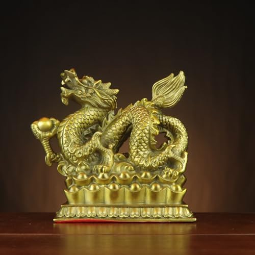 Usoway 185 x 10 x 185cm Copper Dragon Collectible Figurine