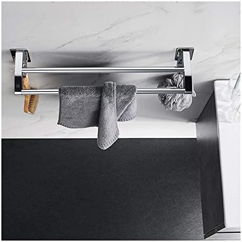 ALDEPO Wall Mounted Towel Rack with 2 Hooks 82Cm