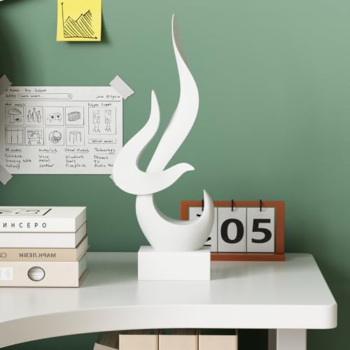 Dosker White Flame Sculptures Home Decor