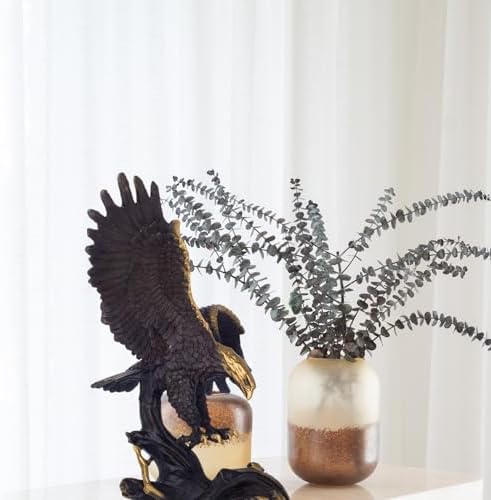 YouFine Brass Eagle Spread Wings Statue - Modern Home Office Decor