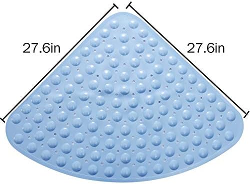 Eanpet Non-Slip Bath Mat - Grey Triangle 28x28 Inch 1