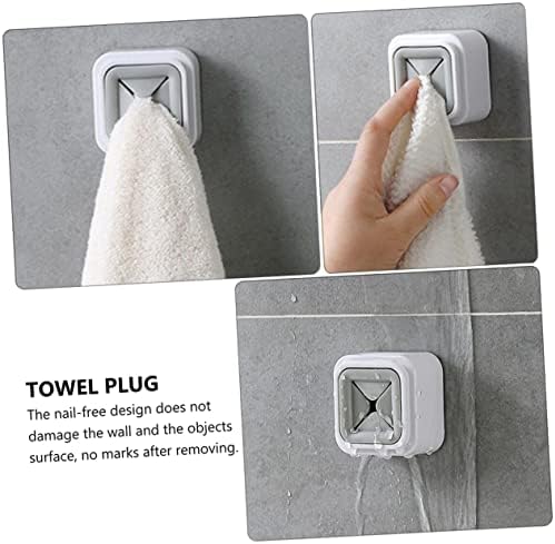 GLEAVI 4Pcs Wall Mounted Towel Racks No Drill Design