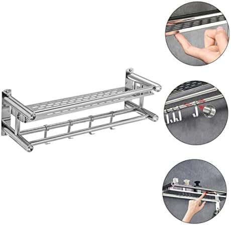 Cabilock Stainless Steel Storage Rack Over Toilet No Drilling 1