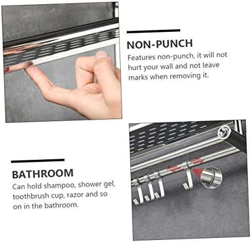 Cabilock Stainless Steel Storage Rack Over Toilet No Drilling 1