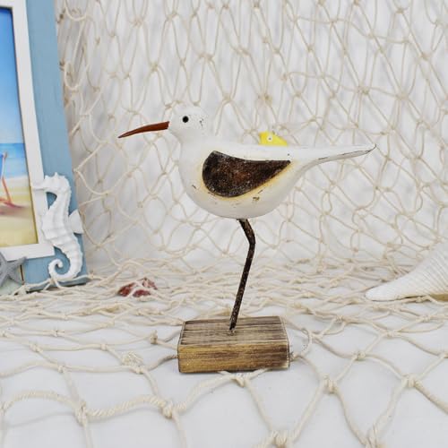 Aecipl Wood Seagull Garden Statue Nautical Decor