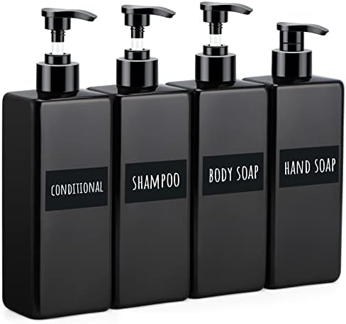 Segbeauty 4 Pack Lotion Dispensers with Labels 1