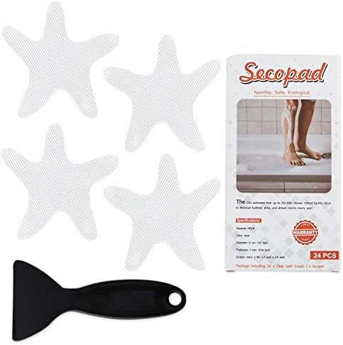 Secopad Anti-Slip Bathtub Stickers 24PCS Clear