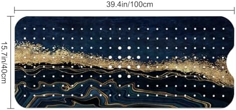 LNOND Marble Bath Tub Mat Non Slip 40 X 16 Inch