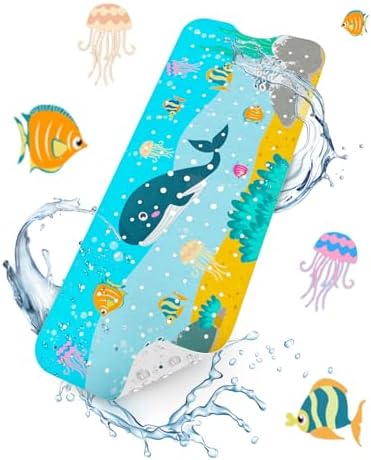 HITSLAM Baby Bath Mat with Whale 40x16 Inch Non-Slip 1
