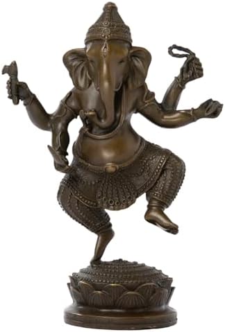 76-Inch Solid Bronze Ganesha Statue with Lotus Base