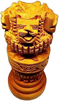 Samyuktha Wooden Ashoka Pillar Decor Showpiece 1