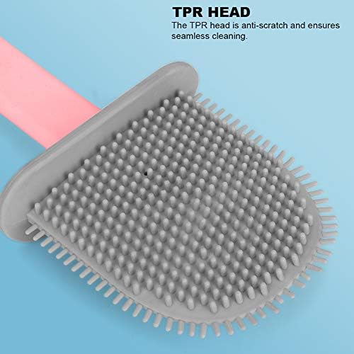 Agatige Toilet Brush with Holder 140x39x17in Pink