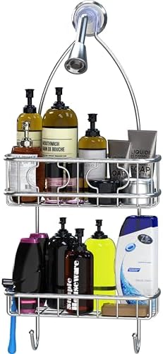 Simple Houseware Stainless Steel Shower Head Caddy Organizer