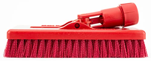 SPARTA Swivel Toilet Brush with Polyester Bristles 8 Inches Red