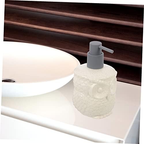 PRETYZOOM Modern Owl Ceramic Lotion Dispenser 440ml Reusable Soap Bottle