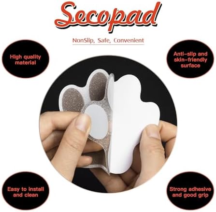 Secopad Non-Slip Bathtub Stickers 24pcs Bear Paw Design