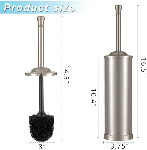 Hioflyme Toilet Brush with Holder Durable and Splash-Resistant