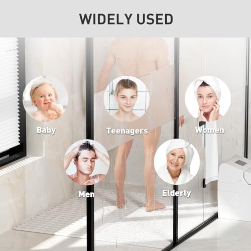 XIYUNTE Non Slip Shower Mat - 36x16 inches Cream White