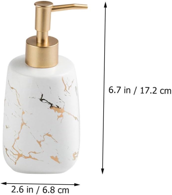 BESTYASH Ceramic Soap Dispenser with Marble Design