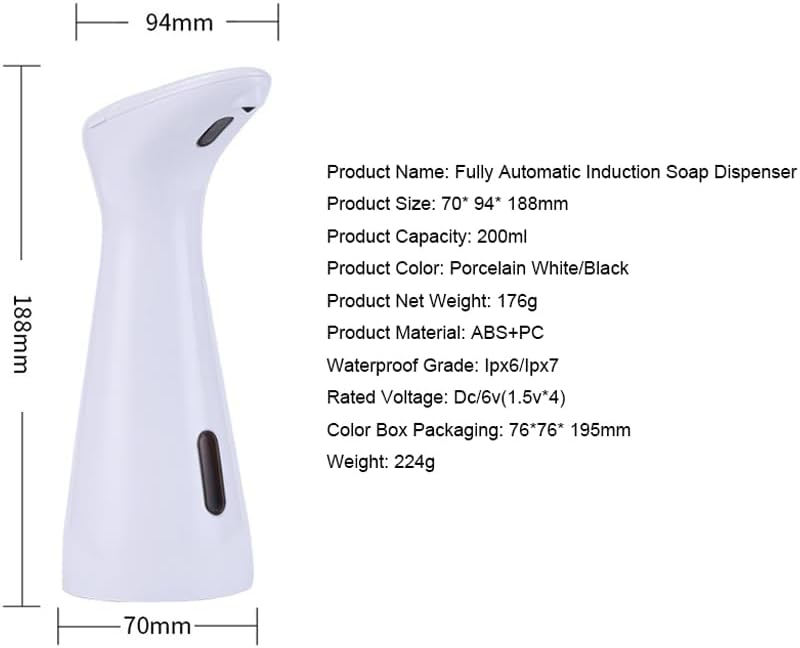 Liquid Foaming Soap Dispenser 200ml Touchless