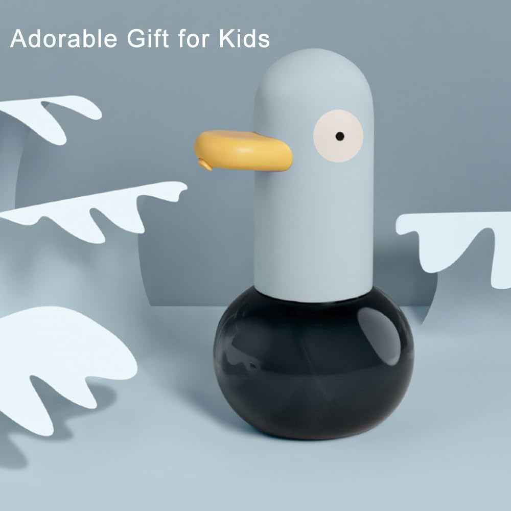 Cute Pigeon Foaming Soap Dispenser - USB Rechargeable Hand-Free Kids Bathroom Kitchen Office