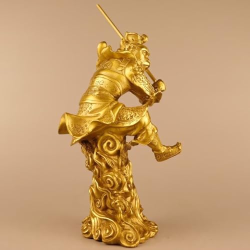 Chinese Brass Monkey King Statue Wukong Figurine Decor