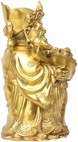 Usoway Brass Wealth God Statue for Home Decor