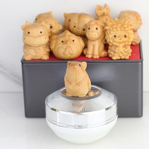 Cute Miniature Wooden Mouse Statue - 12 Zodiac Collection