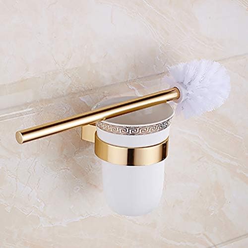 LUDSUY Toilet Brush Holder Set - Rustproof Metal Toilet Accessories