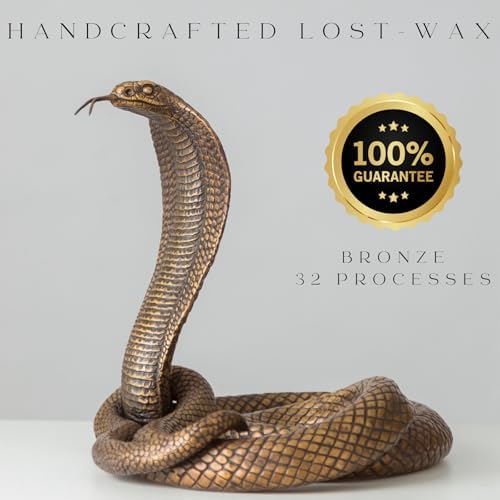 YouFine Bronze King Cobra Sculpture 134 Lifelike Statue 1