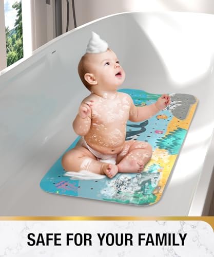 HITSLAM Baby Bath Mat with Whale 40x16 Inch Non-Slip 1