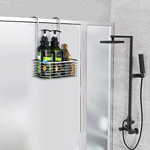 304 Stainless Steel Hanging Shower Rack with Rotatable Hooks
