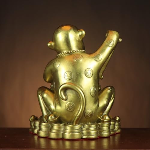 Usoway Brass Monkey Gold Coin Collector Figurine