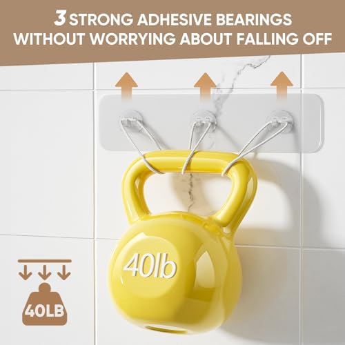 Necvha 4 Pack Adhesive Shower Caddies No Drilling